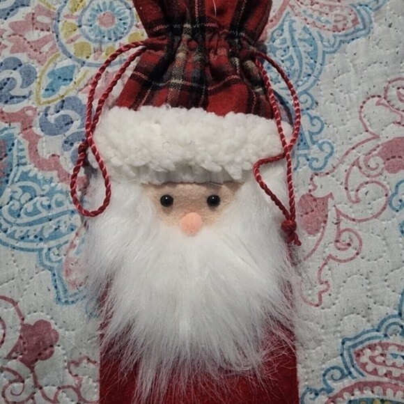 𝅺HOLIDAY Wine Bottle Bag Santa
